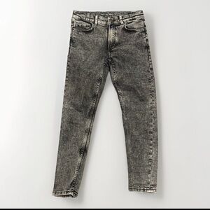 ZARA Girls Black Acid Wash Denim Pants Size 11–12 | Trendy Vintage Y2K Style